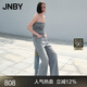 JNBY/江南布衣25夏新品復(fù)古牛仔褲寬松簡(jiǎn)潔闊腿褲5P4E12900 960/牛仔中灰 S
