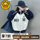 G.DUCKKIDS小黃鴨女童外套春秋2025新款兒童棒球服美式中大童女孩運動上衣 藏青色 170 (建議身高160cm 14-15歲)cm