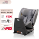 寶得適（BRITAX）寶寶兒童安全座椅0-7歲isize認(rèn)證正反360°旋轉(zhuǎn)成長騎士air月光灰