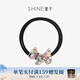 萱子（SHINE）經(jīng)典可愛卡通狗狗發(fā)繩水晶發(fā)圈甜美發(fā)飾女小眾皮筋 銀色+紫色 1個(gè)