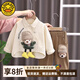 G.DUCKKIDS小黃鴨童裝寶寶春裝男童套裝洋氣時(shí)髦嬰兒童春秋季衣服小孩兩件套 米色套裝 90 (建議80-90cm 1-2周歲）