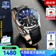 卡西歐（CASIO）商務休閑日韓手表男士太陽能鬧鐘防水鋼帶皮帶石英腕表送男友禮物 EFB-530L-2A漸變表盤+秒表防水