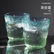 炊大皇冰川紋玻璃杯時(shí)尚潮流ins風(fēng)果汁杯酒杯水杯300ML兩只裝漸變藍