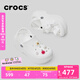 卡駱馳crocs貝拉洞洞鞋沙灘鞋包頭女鞋厚底拖鞋|210062 白色-100(含智必星） 36 (220mm) 37