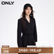 ONLY春夏時尚簡約翻領(lǐng)直筒短款西裝牛仔外套女|124155001 J19 黑牛仔 160/80A/S