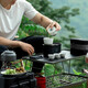 萬(wàn)仟堂（Edenus）露營(yíng)茶具套裝 戶(hù)外喝茶裝備便攜式旅行茶具 山水之間 羊脂白釉
