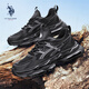 美國馬球協(xié)會（U.S.POLO ASSN.）保羅男鞋新款夏季厚底老爹鞋透氣網(wǎng)面增高鞋男士休閑鞋戶外運動鞋