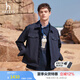 哈吉斯（HAZZYS）男裝 春季【PHIZ系列】工裝男外套單排扣水洗翻領(lǐng)夾克男 深藏青色DN L （175/96A 48）