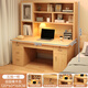 拜德美（BYDERME）書(shū)桌書(shū)架書(shū)柜一體桌初高中學(xué)生家用學(xué)習桌臥室寫(xiě)字桌電腦桌椅組合 【五抽大柜門(mén)】田園橡木色120CM