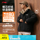 李寧火鍋羽絨服丨擋風(fēng)防潑水短羽絨服春季情侶款工裝風(fēng)外套 黑色(503款)-1 L
