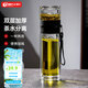 天喜（TIANXI）茶杯玻璃杯雙層茶水分離杯大容量便攜辦公室男士水杯節(jié)日禮物