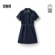 森馬（Semir）森柔牛仔|商場(chǎng)同款牛仔連衣裙女工裝風(fēng)2025新款夏季收腰短裙 牛仔深藍(lán)88301 S