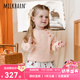 Milkbarn春秋兒童毛衣男女童套頭毛衫寶寶純棉外套上衣 灰花粉 90 cm(18-24月-參考身高80-90cm)