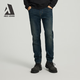 ABLE JEANS【大V褲】男士舒適休閑水洗直筒牛仔褲男 秋香藍 34 /34