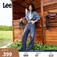 Lee25春夏新品429標(biāo)準(zhǔn)中腰直腳五袋款天絲中藍(lán)色女牛仔褲涼涼褲
