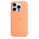 京營Apple/蘋果15promax手機(jī)殼iphone15pro液態(tài)硅膠殼plus正品MagSafe磁吸透明保護(hù)套簡(jiǎn)約男女全包防摔 (香橙冰沙色)MagSafe磁吸動(dòng)畫款 iPhone 15 Pro