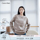 Calvin KleinJeans秋冬男女情侶字母提花羊毛混紡圓領(lǐng)針織衫毛衣J322155 A03-奶茶咖 S