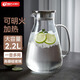 天喜（TIANXI）涼水壺高硼硅玻璃杯大容量冷水杯玻璃茶壺果汁杯節(jié)日禮物2.2L