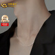 中國黃金（CHINA GOLD）S925純銀項(xiàng)鏈男士輕奢潮流蛇骨鏈情人節(jié)生日禮物男生送男友老公 蛇骨鏈約2.5g/鏈長45cm，寬0.8mm