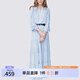 MeetMetro瑪依爾法式仙女連衣裙女2025春新款高端氣質(zhì)純欲風裙子禮服長裙 淺藍【現(xiàn)貨】 L