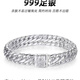 999足銀黃財神三馬鞭手鏈男士純銀醒獅手鏈霸氣寬面手環(huán)送男朋友 999三馬鞭黃財神手鏈18cm-57克 S扣男士手鏈生日禮物送男朋友老
