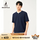 beanpole【新品】濱波 2025春夏男士休閑設計感雙層領短袖T恤 藏青色 S 170/88A