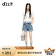 DZZIT地素短褲夏季夏季活力少女感牛仔褲女 藍(lán)色 M