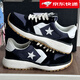 匡威（Converse）【都市復(fù)古跑鞋】匡威OmniTrainer夏季男女運動鞋帆布鞋 黑白色 42.5