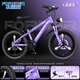 永久（FOREVER）兒童自行車(chē)女學(xué)生6-12歲到18歲山地車(chē)男女小孩變速碟剎青少年大童 玫紫【三刀輪】鋼架+后座+LED燈 【22寸丨變速】適合140-170cm