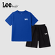 LEE KIDS男童套裝夏款男孩時(shí)尚休閑運(yùn)動短袖中大童百搭寬松t恤短褲兩件裝