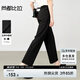 尚都比拉職場(chǎng)面試通勤休閑褲女夏款高腰修身商務(wù)西褲九分褲 黑色  M 