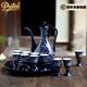Pritea 陶瓷中式青花瓷白酒杯酒具套裝景德鎮(zhèn)家用酒壺復(fù)古分酒器 暗香酒具+帶盤(pán) 禮盒裝