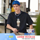 哈吉斯（HAZZYS）男女裝 2025夏季新款上衣【PHIZ】情侶款小狗印花寬松圓領(lǐng)短袖T恤 深藏青色DN-男款 L （175/96A 48）-男款
