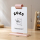 時(shí)代良品2026年可愛小熊臺歷2025年新款日歷辦公室桌面擺件月歷記事本活動(dòng)計(jì)劃打卡年歷高考倒計(jì)時(shí)提示牌 珊瑚粉（臺歷日期：25年當(dāng)月-26年12月）