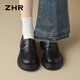 ZHR復(fù)古厚底樂(lè)福鞋女英倫風(fēng)jk小皮鞋女增高軟底通勤單鞋 AY289黑色37