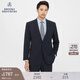 布克兄弟（BrooksBrothers）【100%綿羊毛】男士新款經(jīng)典缺角領西服修身純色西裝外套 4004-藏青色 42 42RG