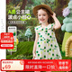 ASK JUNIOR純棉嬰幼裙子夏兒童波點(diǎn)飛飛袖連衣裙女童娃娃領(lǐng)公主裙A字裙 110 