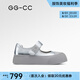GG-CC【陳都靈同款】銀河微光瑪麗珍鞋銀色厚底芭蕾單鞋女G25U4817 銀色 37