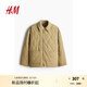 H&M男裝女裝夾克夏季寬松茄克絎縫夾克外套1238561 深米色 175/108 L