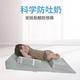 詩(shī)行點(diǎn)點(diǎn)嬰兒防吐奶斜坡枕頭新生兒防反流嗆奶墊子寶寶防嗆奶枕頭斜坡床墊 灰色單層組合