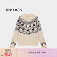 ERDOS 費(fèi)爾島毛衣羊絨牦牛絨圓領(lǐng)厚款提花針織套衫女羊絨衫 奶昔白 165/84A/M