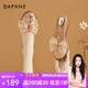 達(dá)芙妮（DAPHNE）坡跟拖鞋女夏季露趾仙女風(fēng)外穿增高蝴蝶結(jié)氣質(zhì)涼鞋2025新款沙灘鞋 香檳色 37標(biāo)準(zhǔn)碼