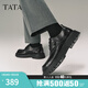 他她（TATA）商務(wù)休閑皮鞋男士增高結(jié)婚新郎鞋德比鞋2025春新TFX01AM5 黑色 42