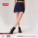 Levi's李維斯25年春夏新款女士街頭潮流時(shí)尚休閑迷你百褶牛仔短裙 深藍(lán)色 XL (28)