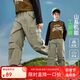 ASK JUNIOR兒童男童秋季褲子涼爽透氣休閑褲吸濕快干運(yùn)動(dòng)傘兵褲 綠色 170