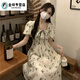莎趣禾2023夏季中大童甜美小清新系帶碎花連衣裙收腰學(xué)生森系初戀裙子潮 主圖款 160 建議145-155cm