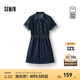 森馬（Semir）森柔牛仔|商場(chǎng)同款牛仔連衣裙女工裝風(fēng)2025新款夏季收腰短裙 牛仔深藍(lán)88301 L