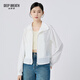 深呼吸DEEP BREATH女裝UPF150+立領(lǐng)輕薄長(zhǎng)袖防曬服外套女A401453 白 M (3)