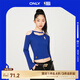 ONLYNBA聯(lián)名款時(shí)尚潮流顯瘦露肩針織衫女|123124047 F39 耀眼的藍(lán)色DAZZLING BLUE S (160) 80A