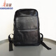 袋鼠（KANGAROO）雙肩包男時(shí)尚潮流商務(wù)休閑旅行真皮背包簡(jiǎn)約小號輕便書(shū)包防水上班 黑色